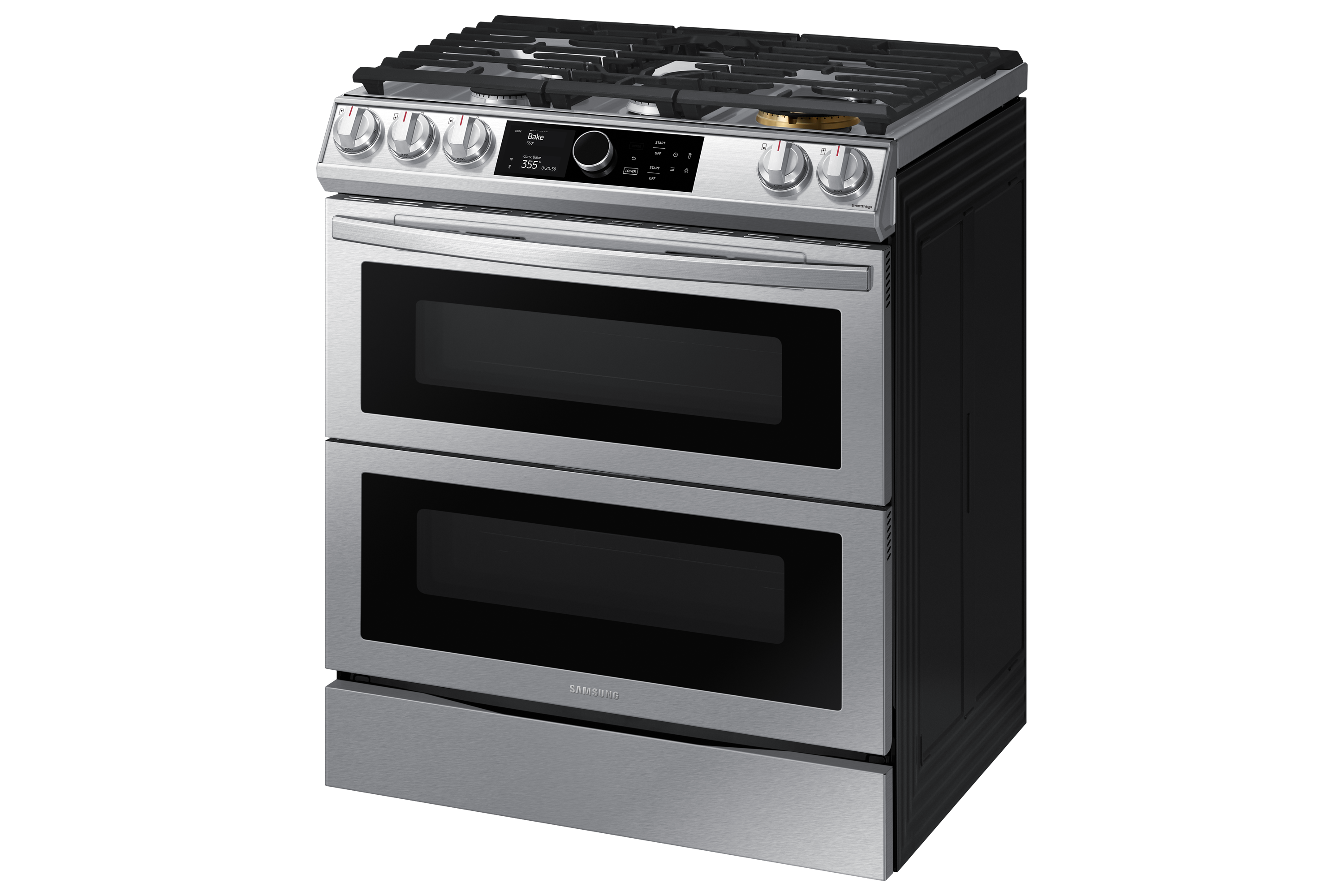 Samsung Ny63t8751ss 30 6 3 Cu Ft Dual Fuel Range With True Convec