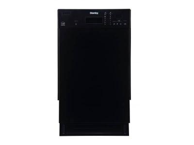 18" Danby Built In Dishwasher with 8 Place Setting Capacity  in Black - DDW1804EB