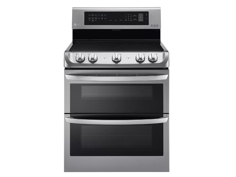 LG EasyClean 30-in 5 Burners 5.4-cu ft Freestanding Natural Gas Range  (Stainless Steel) in the Single Oven Gas Ranges department at