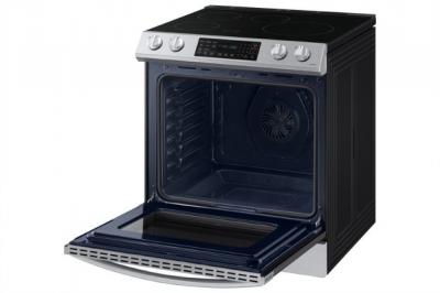 30" Samsung 6.3 Cu. Ft. Slide-in Induction Range with Fan Convection and Air Fry - NE63B8411SS/AC