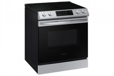 30" Samsung 6.3 Cu. Ft. Slide-in Induction Range with Fan Convection and Air Fry - NE63B8411SS/AC