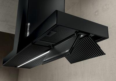 48" Elica Haiku Island Range Hood In Black Glass - EHI648BL