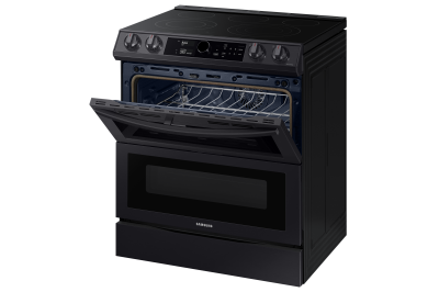 30" Samsung 6.3 Cu. Ft. Electric Range With Flex Duo And Air Fry In Black Stainless Steel - NE63T8751SG/AC