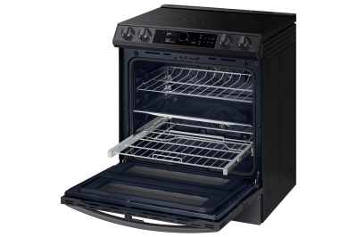 30" Samsung 6.3 Cu. Ft. Electric Range With Flex Duo And Air Fry In Black Stainless Steel - NE63T8751SG/AC