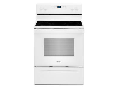 30" Whirlpool 5.3 Cu. Ft. Electric Range With Frozen Bake Technology In White - YWFE515S0JW