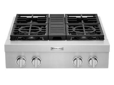 30'' KitchenAid  4-Burner Commercial-Style Gas Rangetop - KCGC500JSS