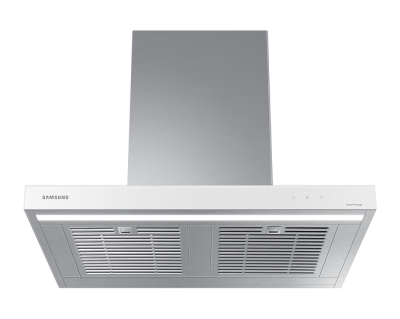 30" Samsung Bespoke 6 Series Chimney Hood with SmartThings in White Glass - NK30CB600W12AA