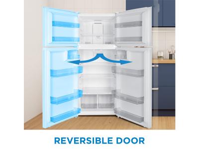 28" Danby 18 Cu. Ft. Top Mount Refrigerator in White - DFF176B1WDB