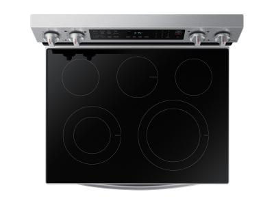 30" Samsung 6.3 Cu. Ft. Freestanding Electric Range With Air Fry And Wi-fi In Stainless Steel - NE63A6511SS