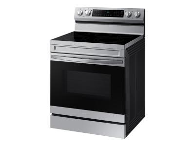 30" Samsung 6.3 Cu. Ft. Freestanding Electric Range With Air Fry And Wi-fi In Stainless Steel - NE63A6511SS