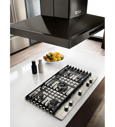 36" KitchenAid Island-Mount, 3-Speed Canopy Hood - KVIB606DBS