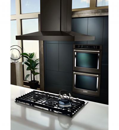 36" KitchenAid Island-Mount, 3-Speed Canopy Hood - KVIB606DBS