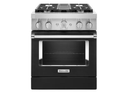 30" KitchenAid 4.1 Cu. Ft. Smart Commercial-Style Dual Fuel Range With 4 Burners - KFDC500JBK