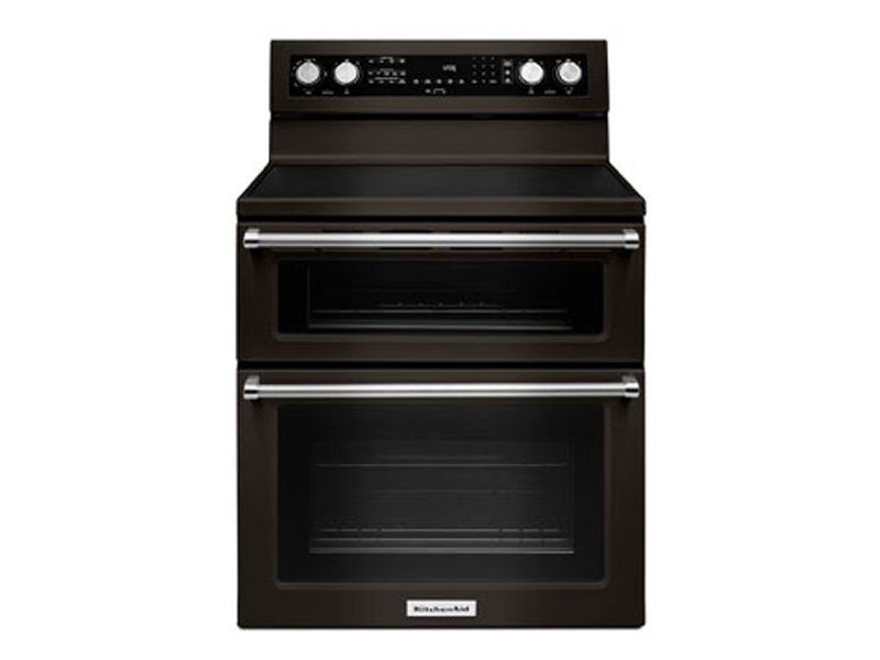 KitchenAid Double Oven Range (YKFED500EBS) - Black Stainless KitchenAid Double Oven Range (YKFED500EBS) - Black Stainless